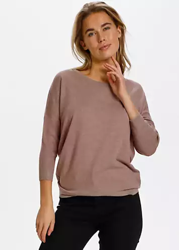 Mila Round Neck Pullover by Saint Tropez | Look Again