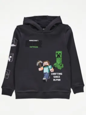 Minecraft Charcole Character Hoodie | Kids | George at ASDA