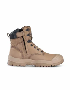 Mongrel Stone Hi Leg Rubber Zip Side Safety Boot