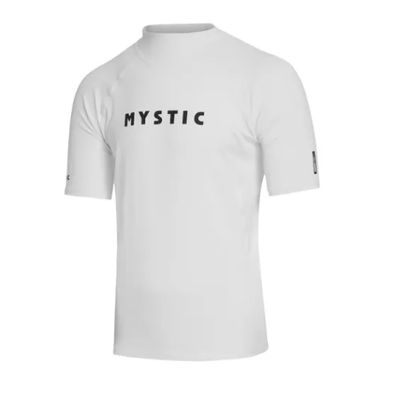 Mystic Mens Star Short Sleeve Rash Vest 2024 - White