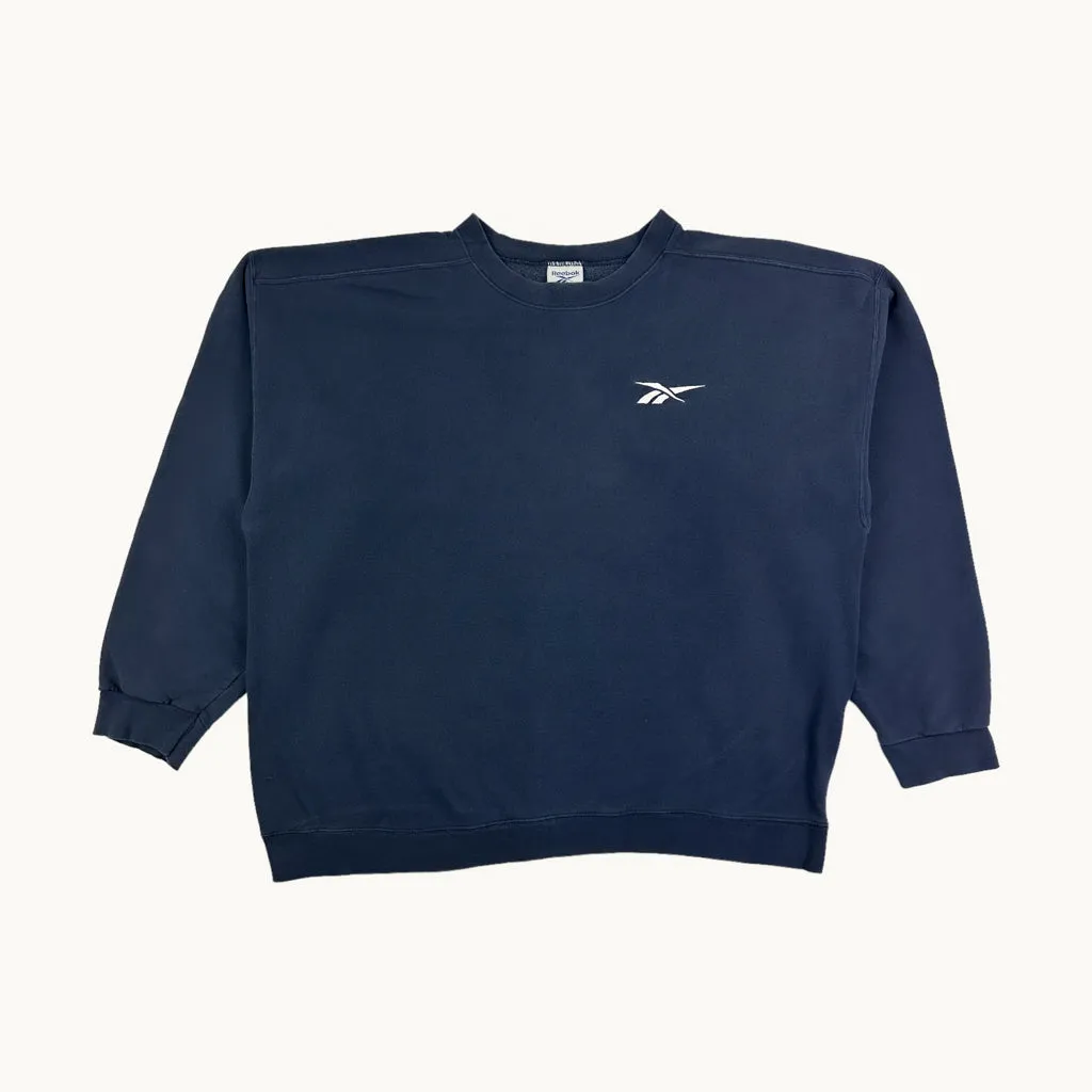 Navy Blue 90s Reebok Sweatshirt (XL)