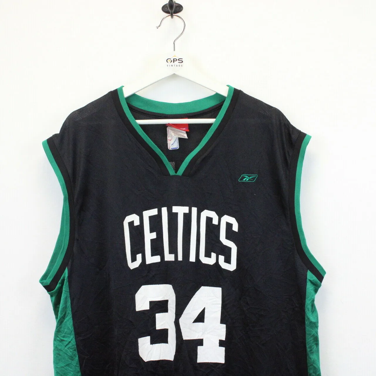 NBA REEBOK 00s Boston CELTICS Jersey Black | XL