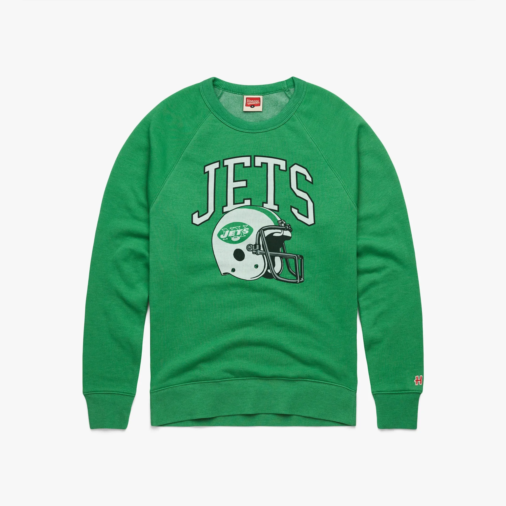 New York Jets Helmet Retro Crewneck