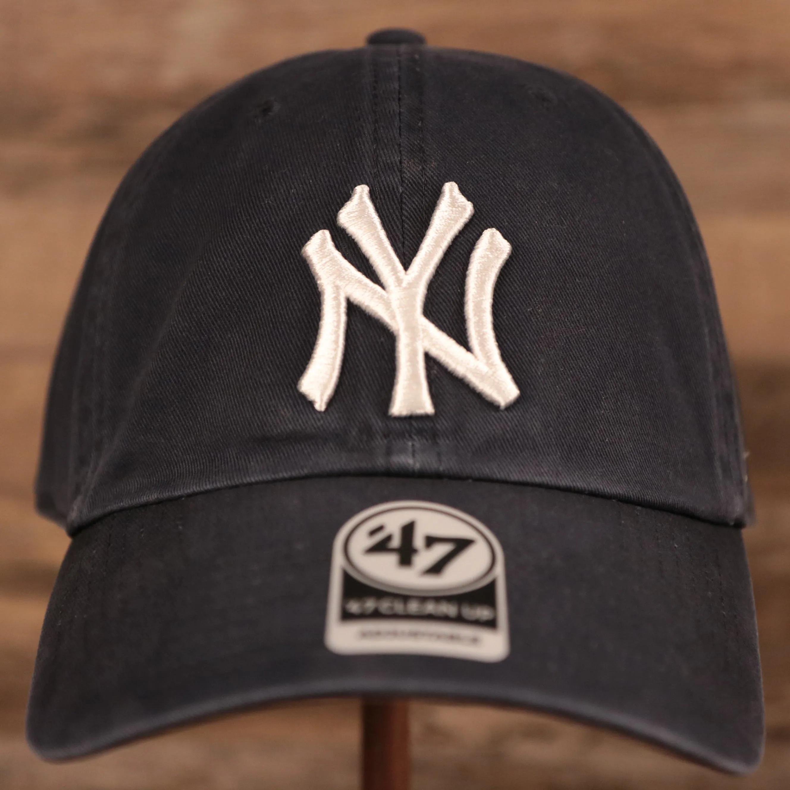 New York Yankees Pink Bottom Dad Hat | Navy Blue Adjustable Hat | Pink Brim Dad Hat