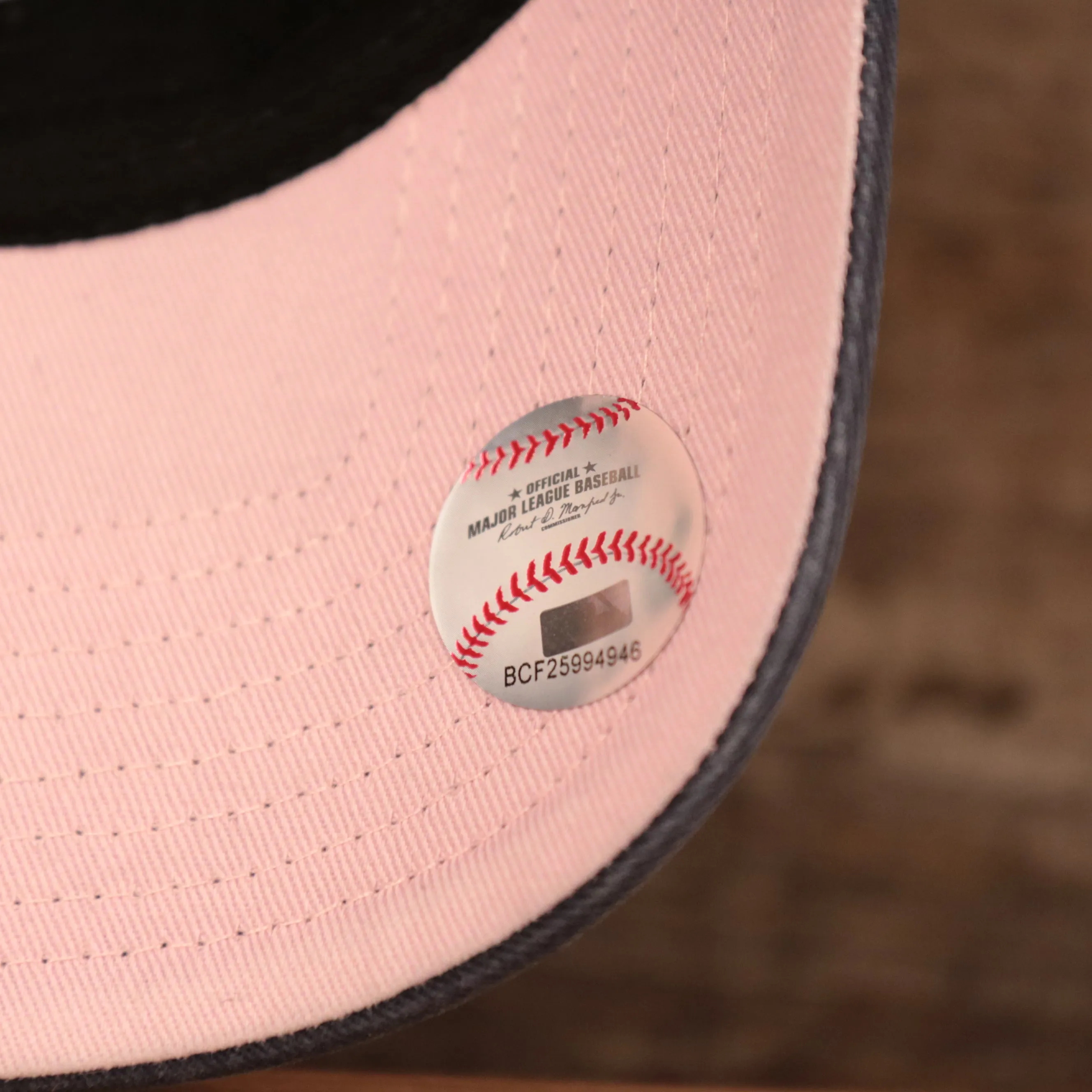 New York Yankees Pink Bottom Dad Hat | Navy Blue Adjustable Hat | Pink Brim Dad Hat