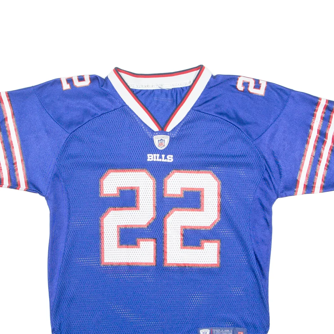 NFL REEBOK Buffalo Bills Boys Jersey Blue USA V-Neck L