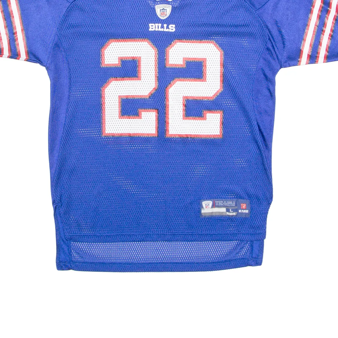 NFL REEBOK Buffalo Bills Boys Jersey Blue USA V-Neck L