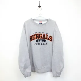 NFL REEBOK Cincinnati BENGALS Sweatshirt Grey | XL