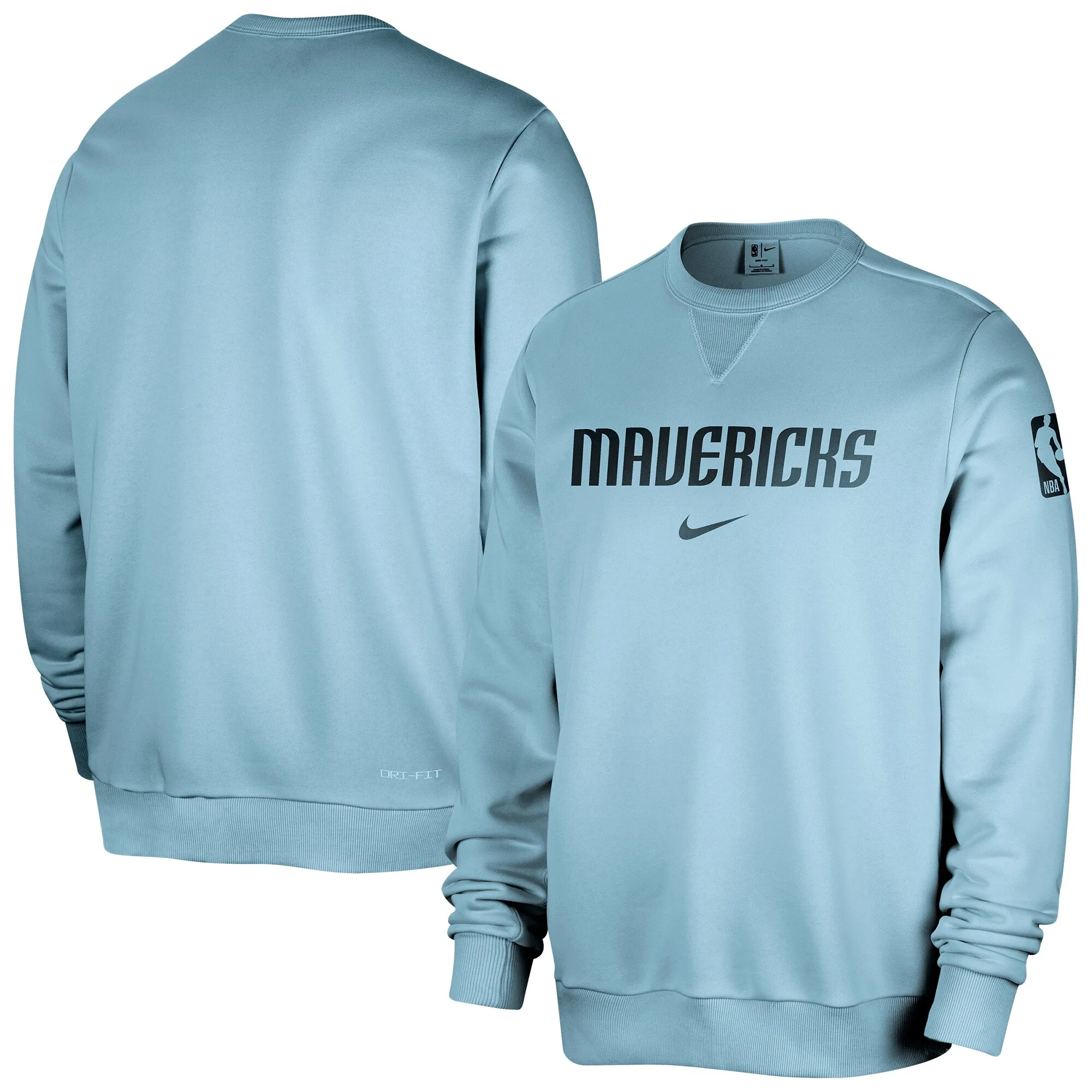 Nike Dallas Mavericks Light Blue Courtside Standard Issue Performance Pullover Sweatshirt