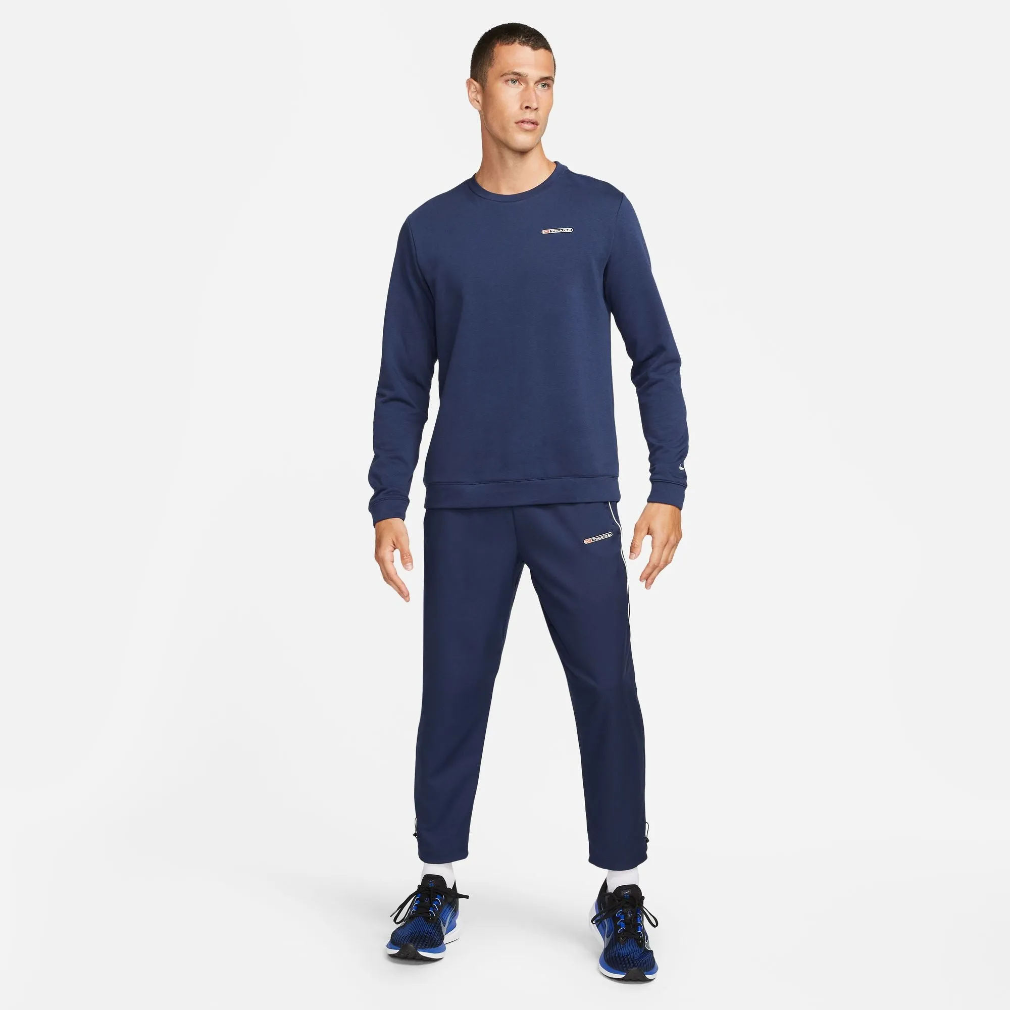 Nike Men's Dri-FIT Challenger Track Club Trousers Midnight Navy / Summit White