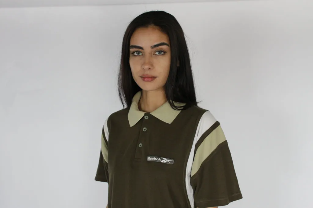 Olive Green 90s Reebok T-Shirt (M)