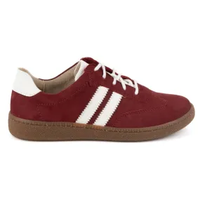 Olivier Women's leather sneakers Style 1259 burgundy red