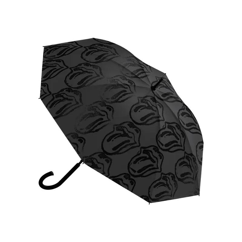 Paint It Black Repeating Tongue Jumbo Umbrella