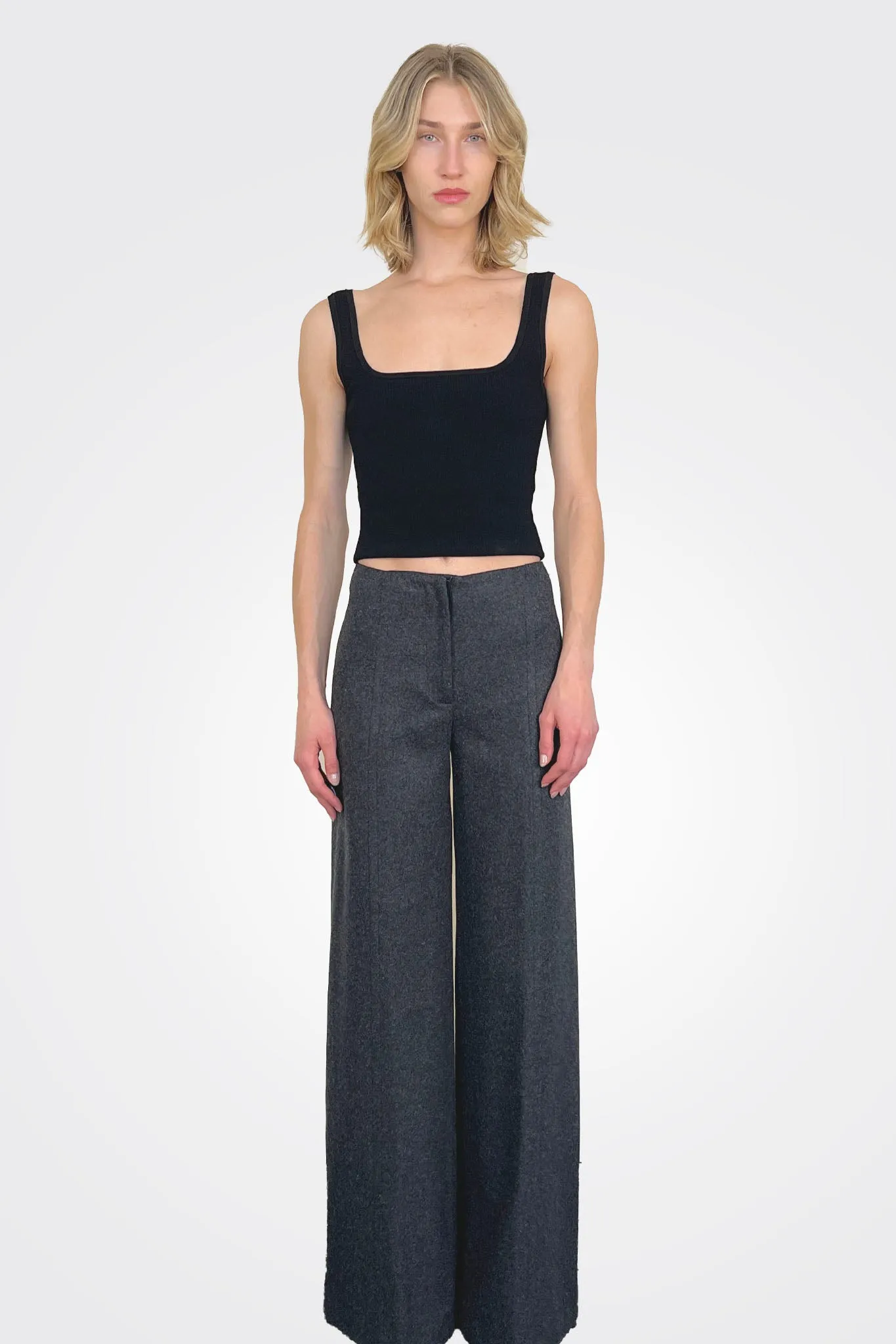 Palazzo Trousers - Anthracite