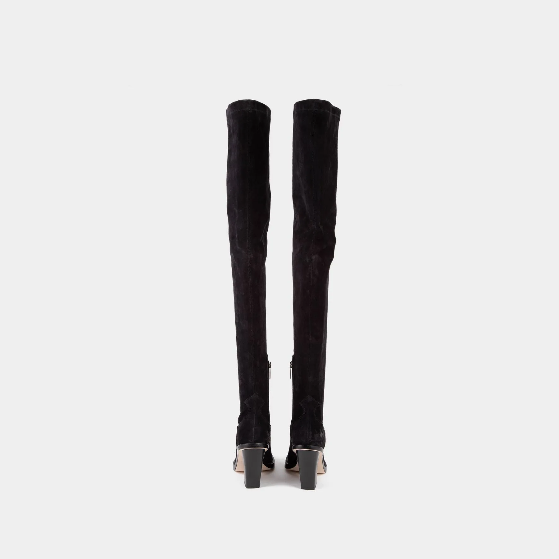 Paris Texas  Vegas Over The Knee Boot Stretch in Black Leather