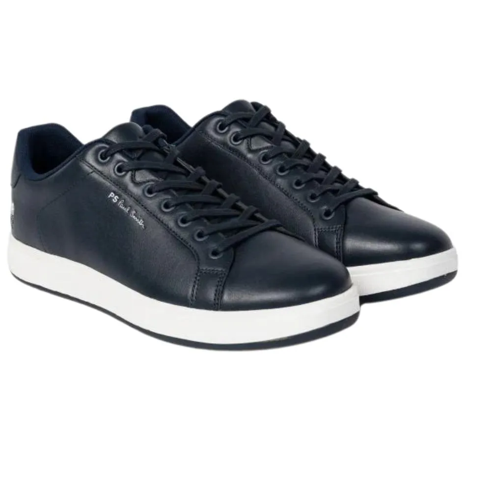 Paul Smith Navy Leather 'Albany' Trainers | Menswear Online