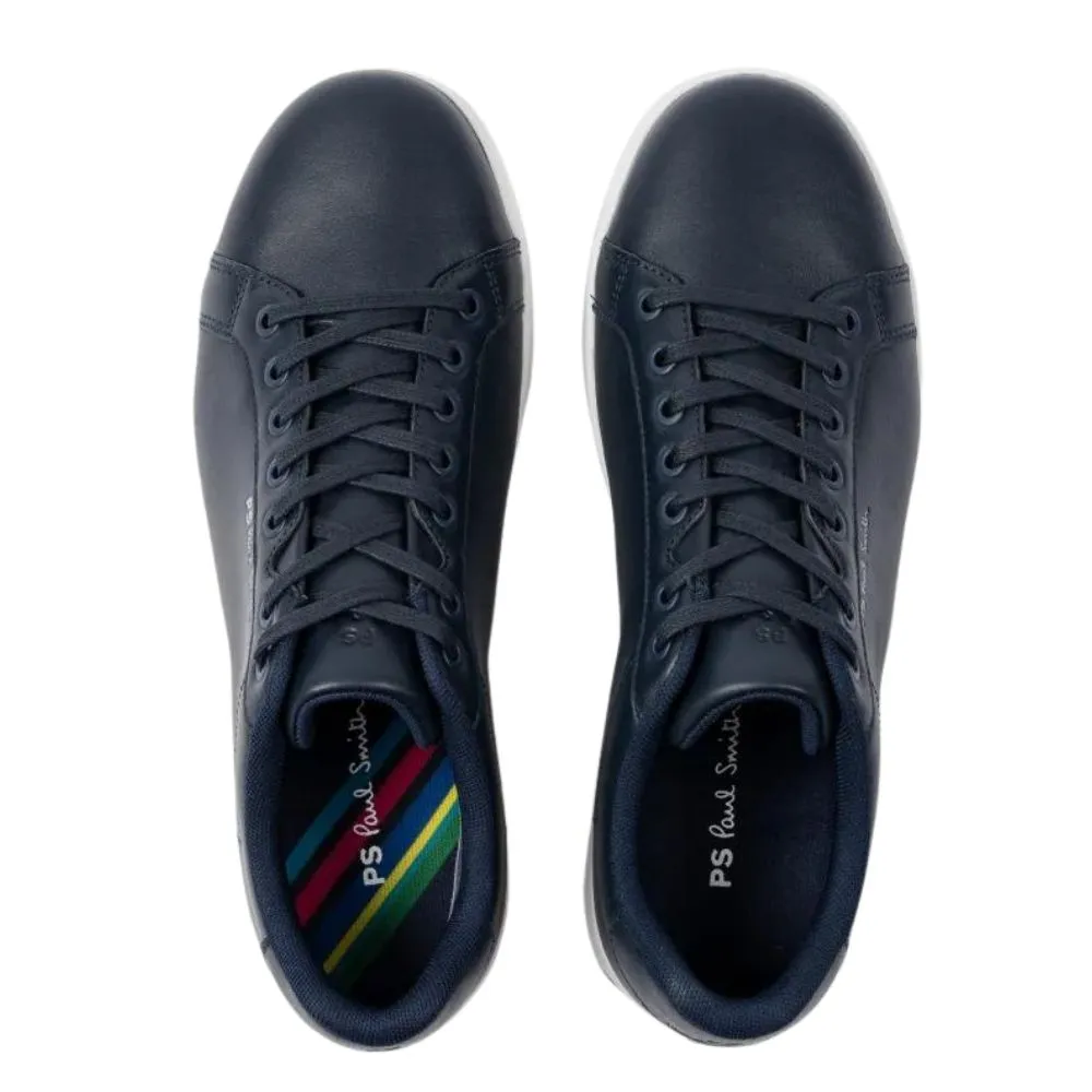 Paul Smith Navy Leather 'Albany' Trainers | Menswear Online