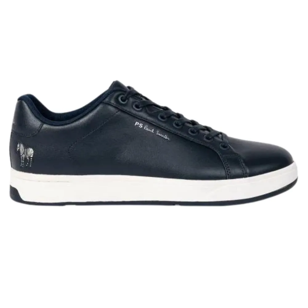 Paul Smith Navy Leather 'Albany' Trainers | Menswear Online