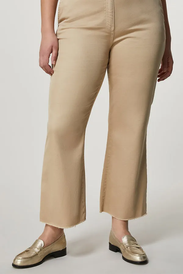 Persona (by Marina Rinaldi) VELETTA BEIGE CAVALRY TWILL COTTON TROUSERS