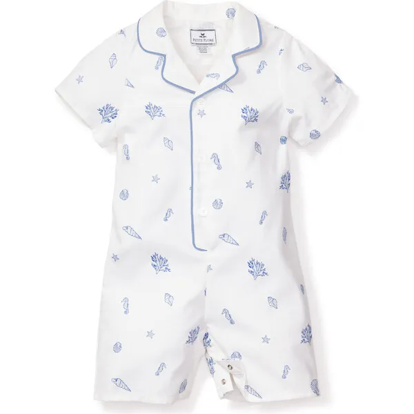 Petite Plume Summer Romper, Suffolk Seashells