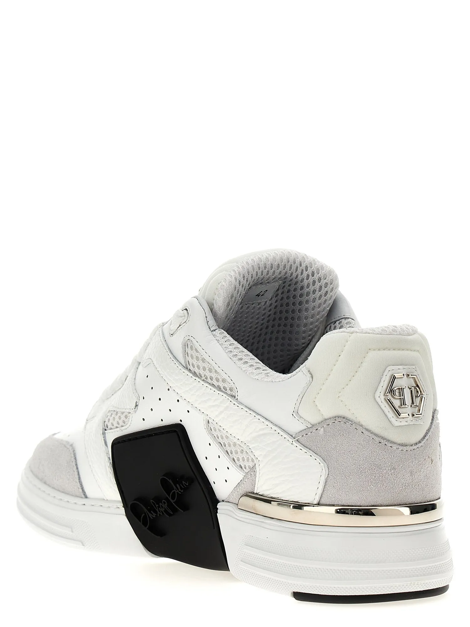 Philipp Plein    Philipp Plein 'Mix Leather Low Top' Sneakers