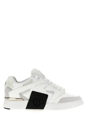 Philipp Plein    Philipp Plein 'Mix Leather Low Top' Sneakers