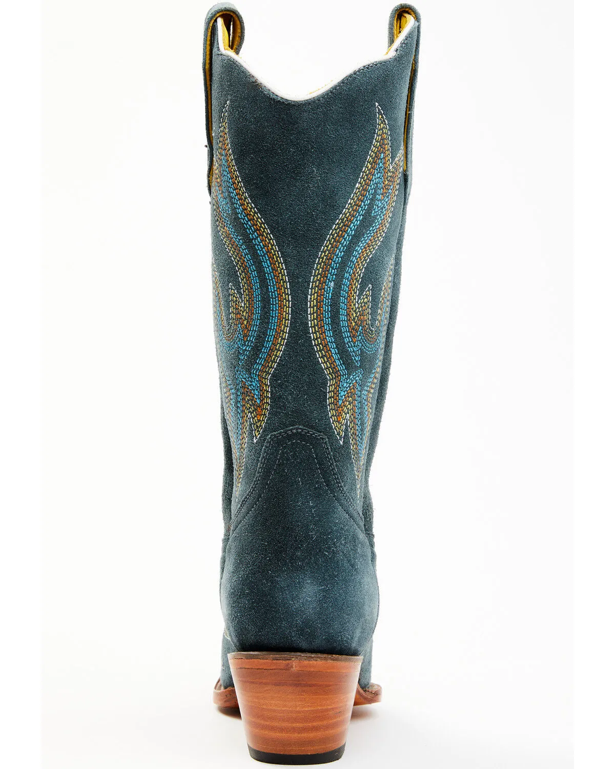 Planet Cowboy Women's Steel My Blues Psychedelic Suede Leather Western Boot - Snip Toe