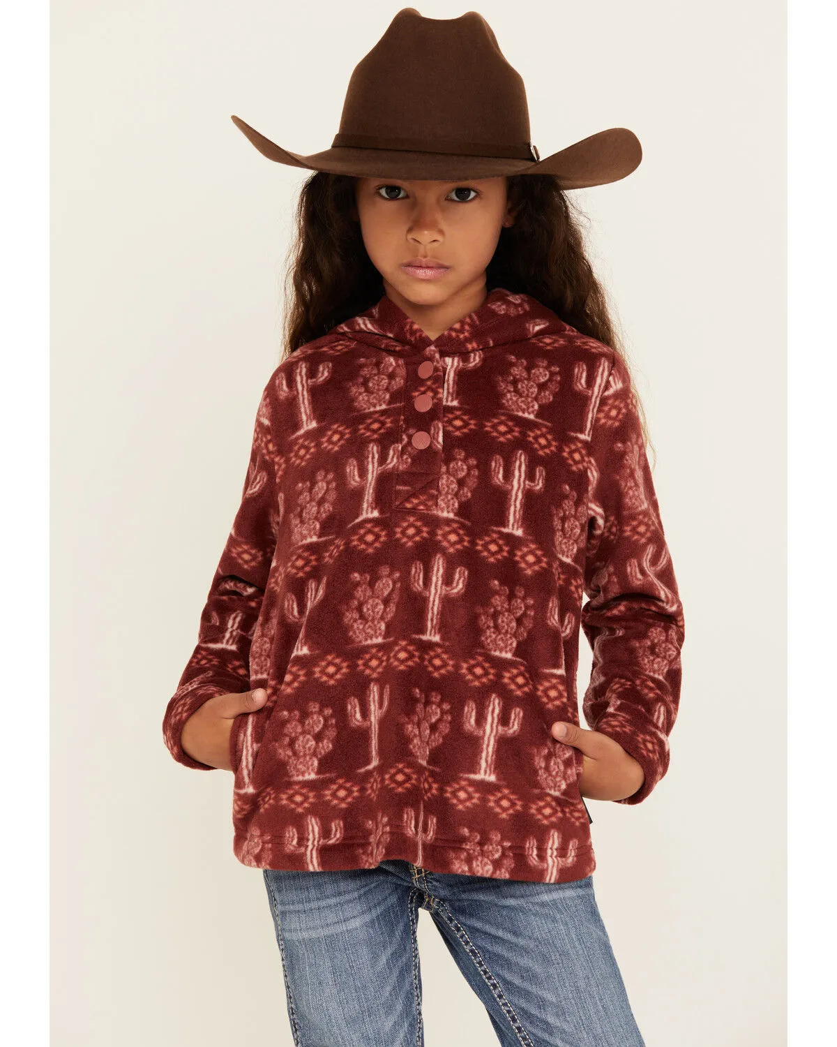 Product Name:  Wrangler Girls' Cacti Hooded Pullover