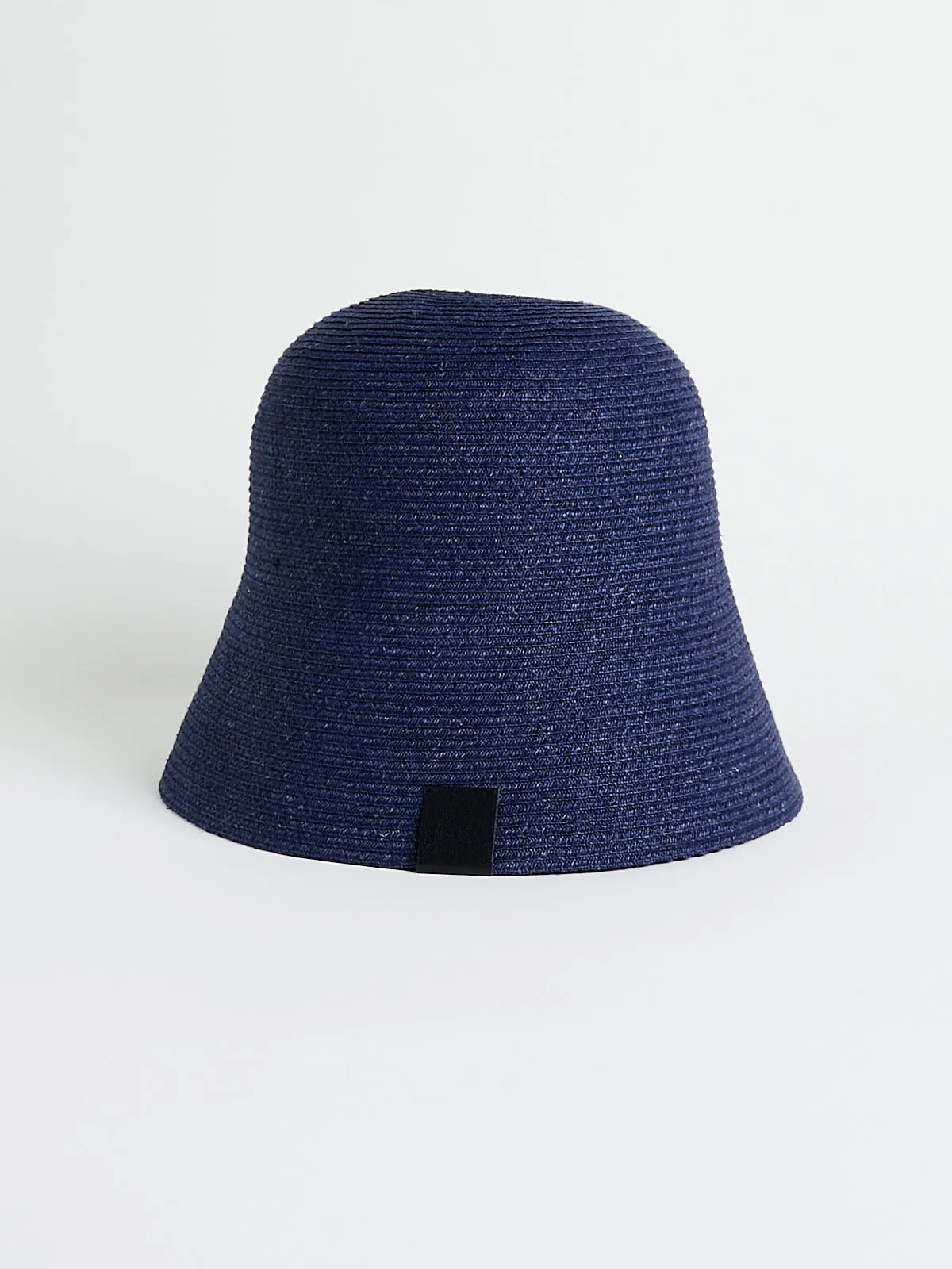 Raffia Braid Free Hat in Navy/Black