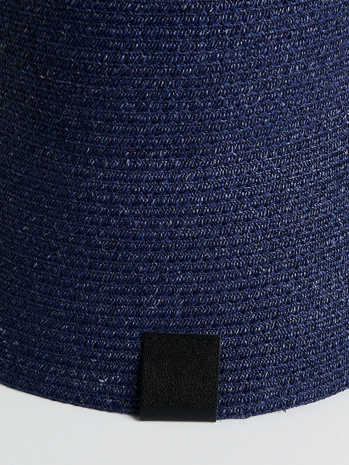 Raffia Braid Free Hat in Navy/Black