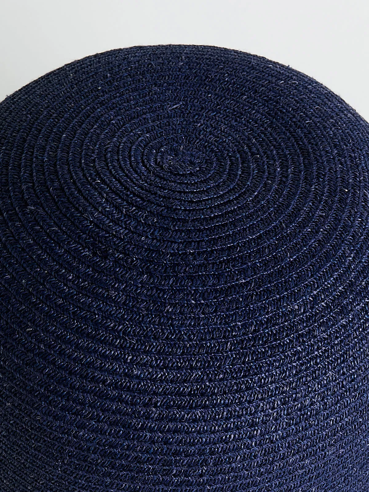 Raffia Braid Free Hat in Navy/Black