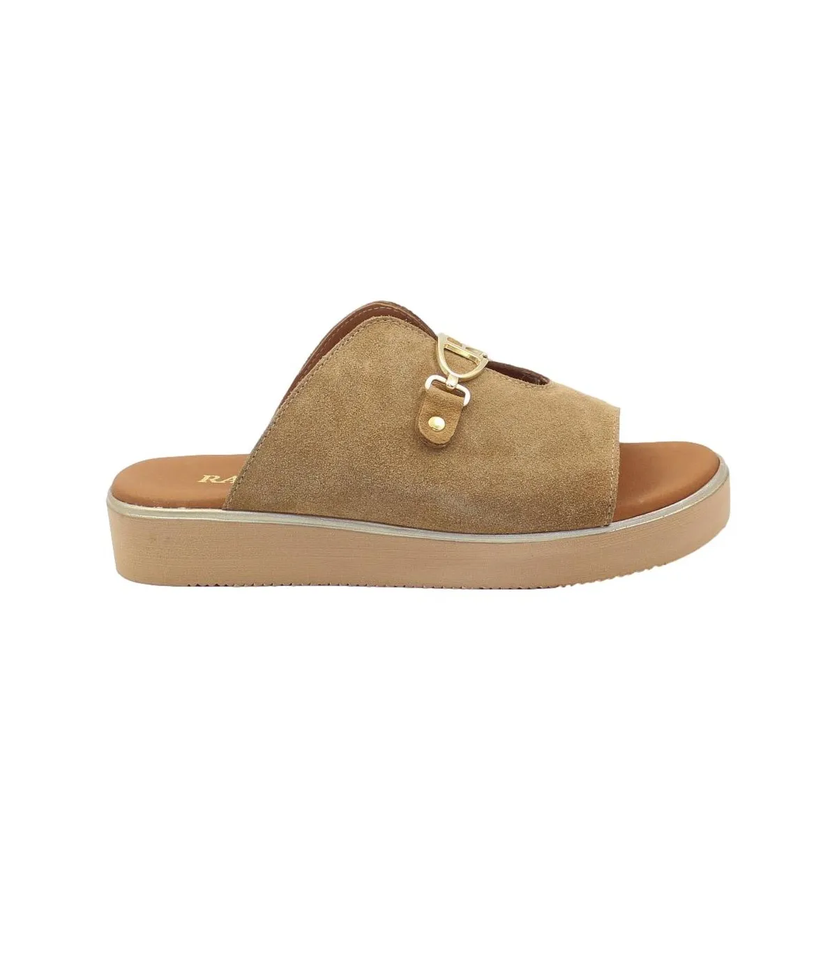 Ragazza Leather Slipper- Nut