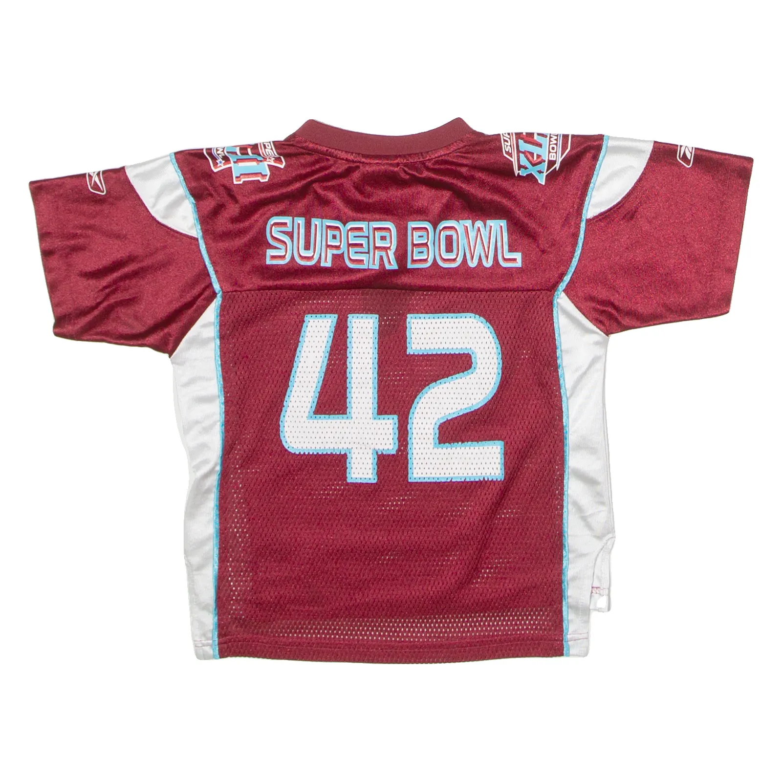 REEBOK Arizona Superbowl 42 Boys Jersey Maroon USA V-Neck Nylon 5-6Y