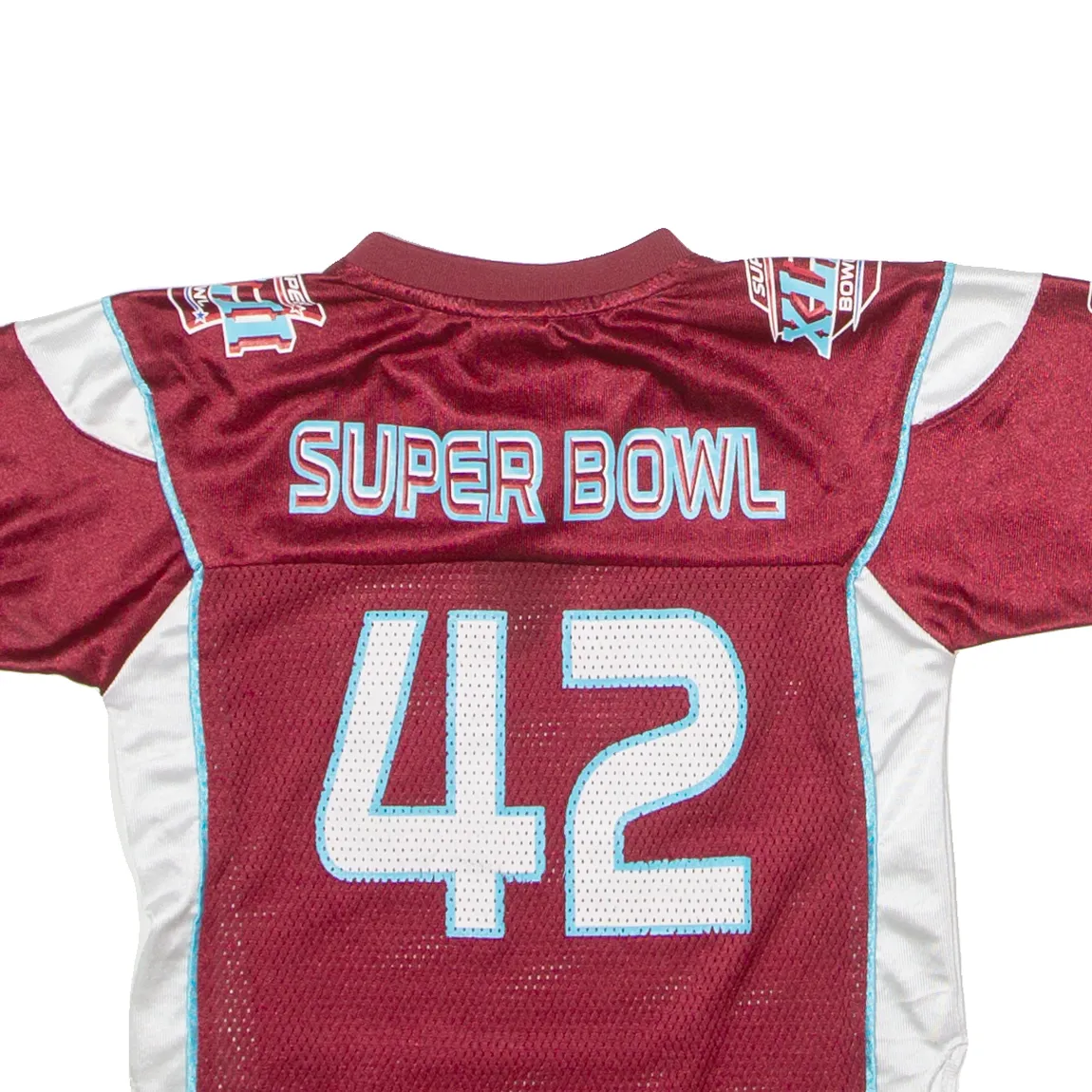 REEBOK Arizona Superbowl 42 Boys Jersey Maroon USA V-Neck Nylon 5-6Y