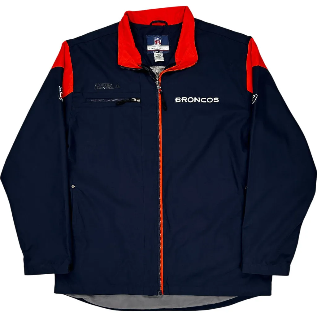 Reebok Broncos NFL Authentic Sideline Jacket - Medium - Navy Polyester