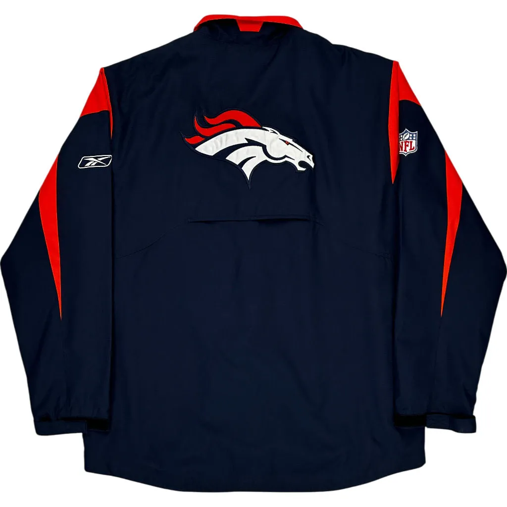 Reebok Broncos NFL Authentic Sideline Jacket - Medium - Navy Polyester