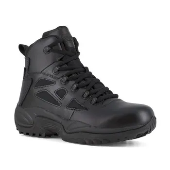 Reebok Men's Rapid Response 6'' Side Zip Stealth Boot with Composite Toe Black