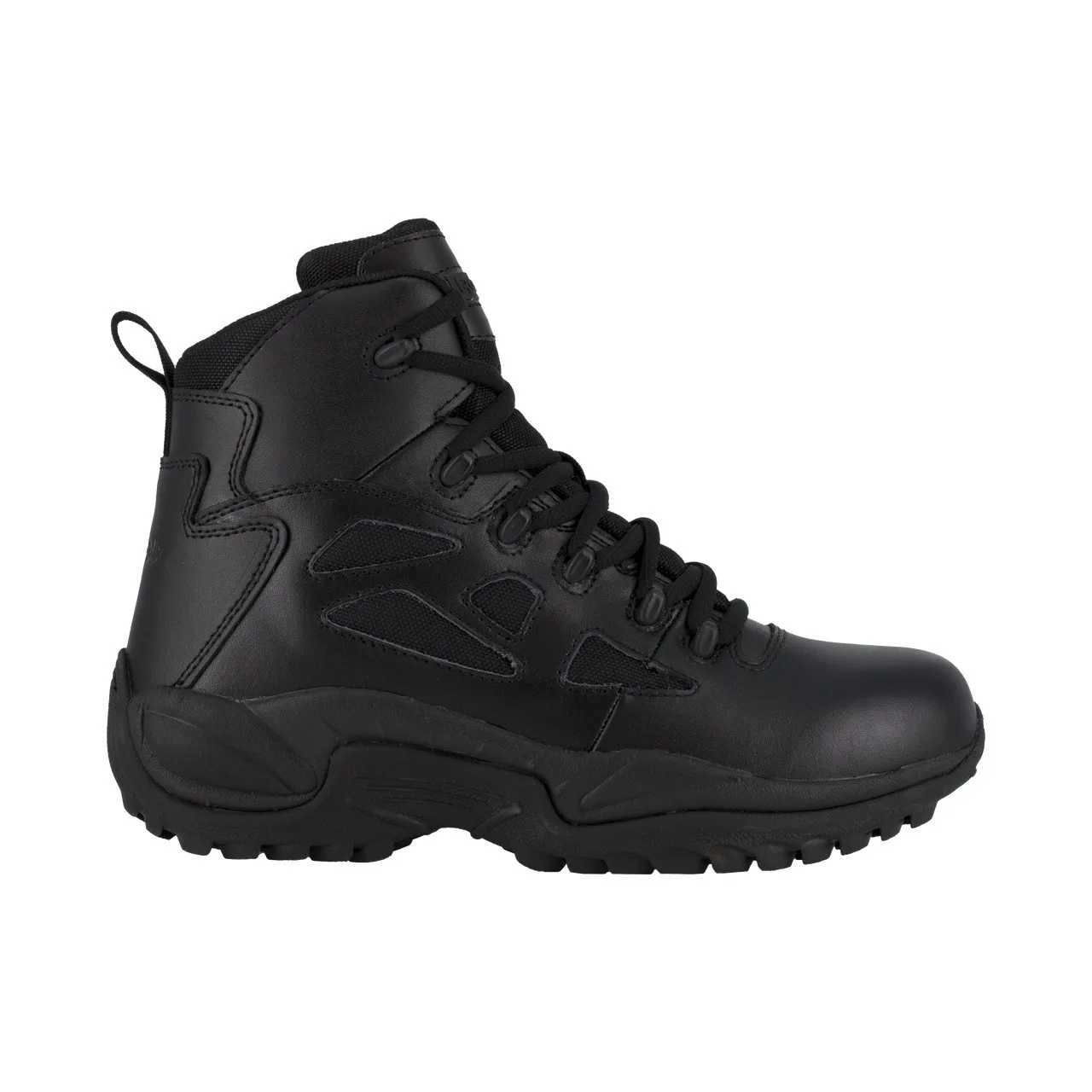 Reebok Men's Rapid Response 6'' Side Zip Stealth Boot with Composite Toe Black