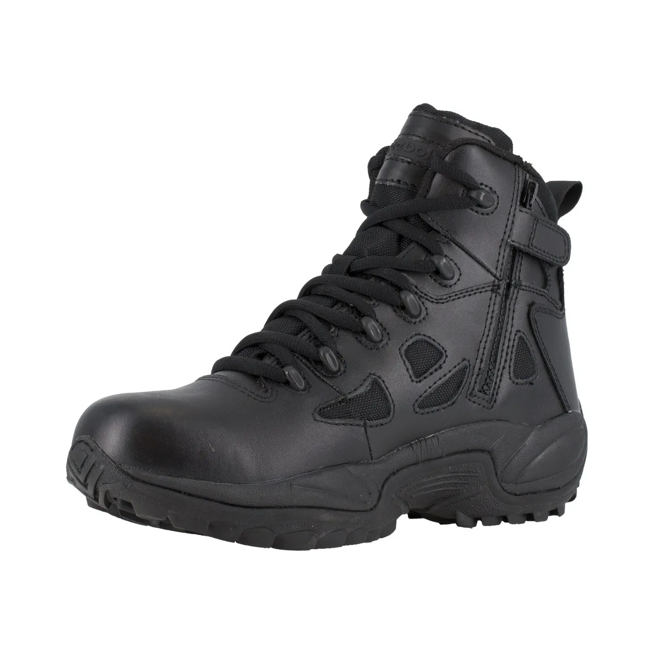 Reebok Men's Rapid Response 6'' Side Zip Stealth Boot with Composite Toe Black