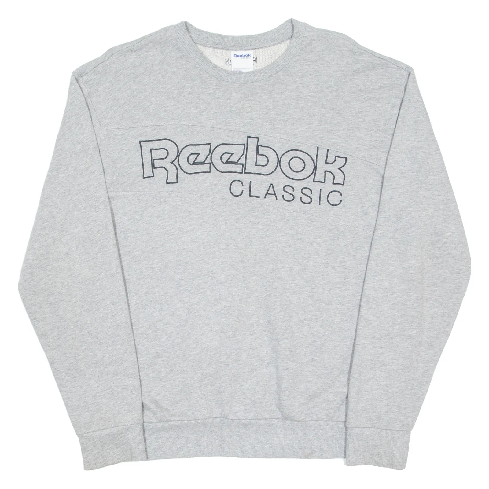 REEBOK Mens Sweatshirt Grey Crew Neck L