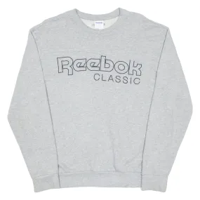 REEBOK Mens Sweatshirt Grey Crew Neck L