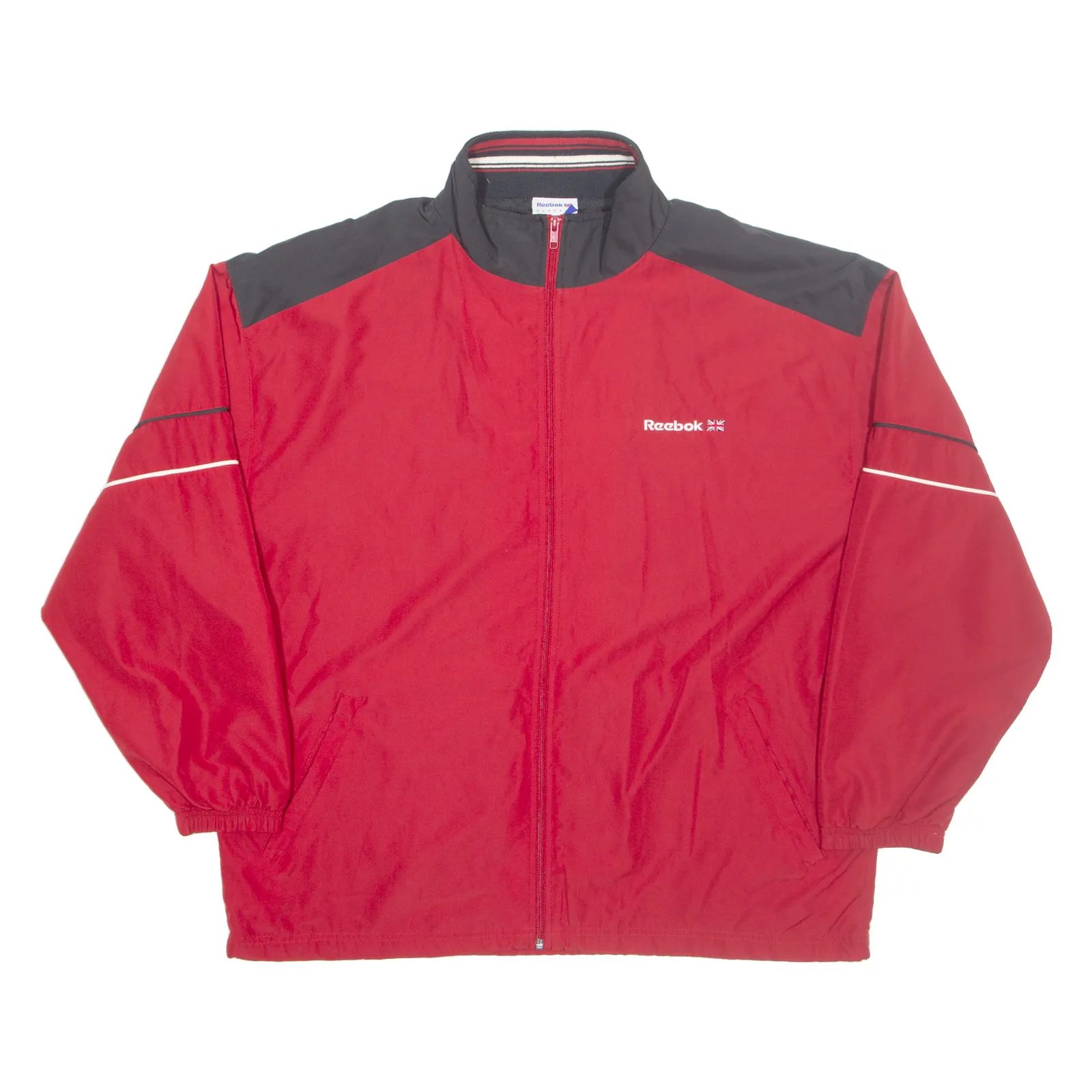 REEBOK Mens Track Jacket Red L