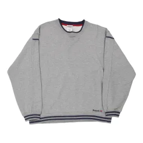 Reebok Sweatshirt - Medium Grey Cotton Blend