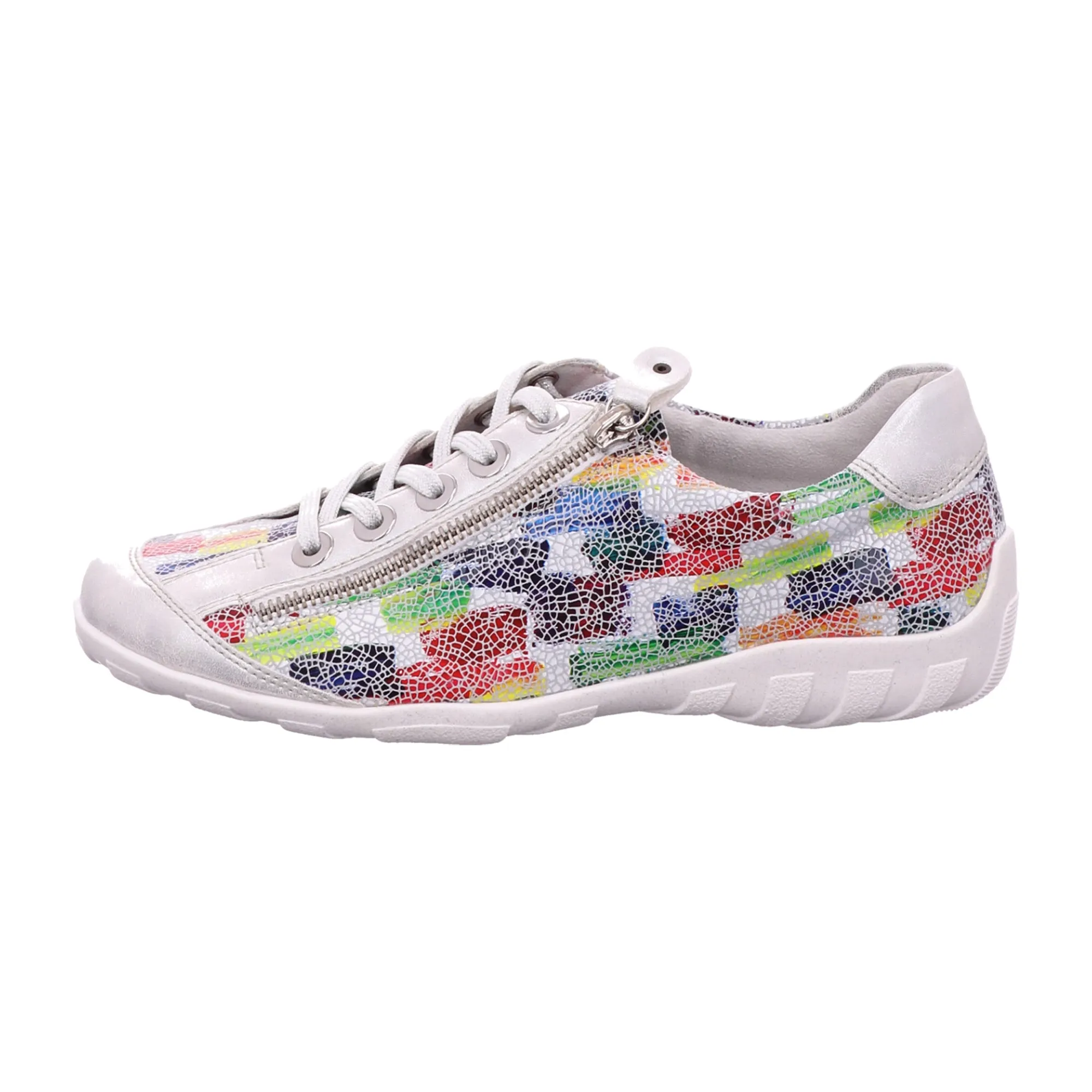 Remonte Women's Colorful Ankle-High Leather Sneakers with Laces