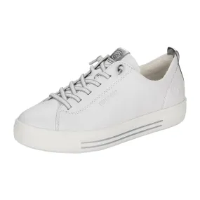 Remonte Women's White Leather Sneakers with Comfort Technology