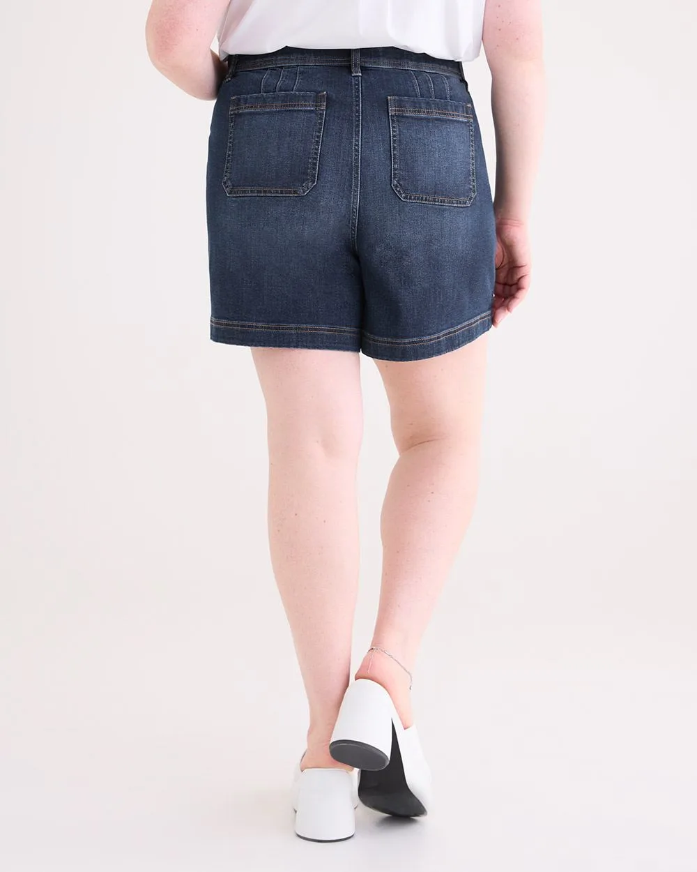 Responsible, Curvy-Fit Fashion Denim Shorts, Dark Wash - d/C JEANS