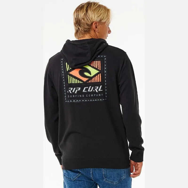 Rip Curl TRADITION ZIP HOODIE IN WASHED BLACK