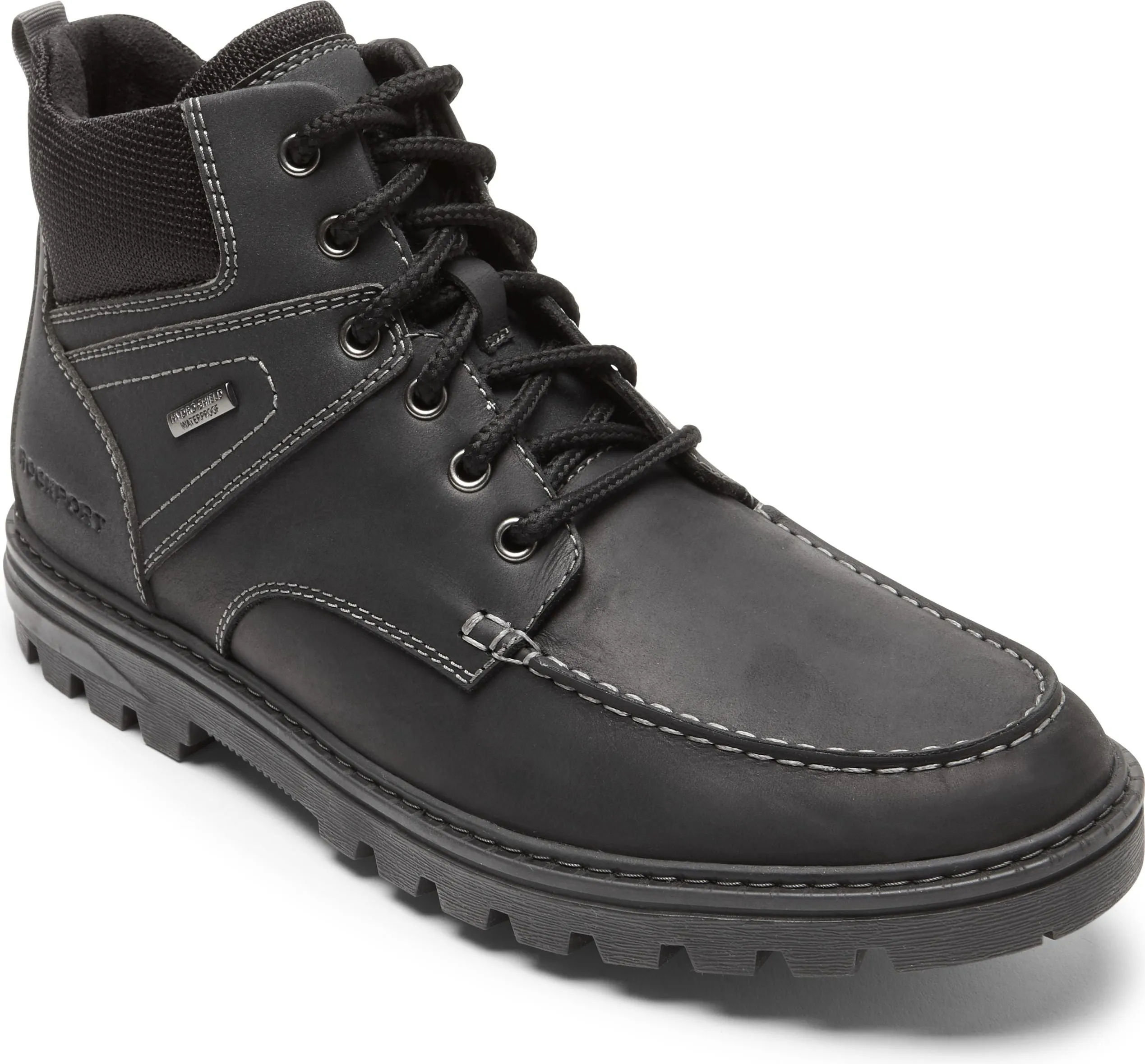 Rockport Weather Ready Moc Toe Boot Black - Wide