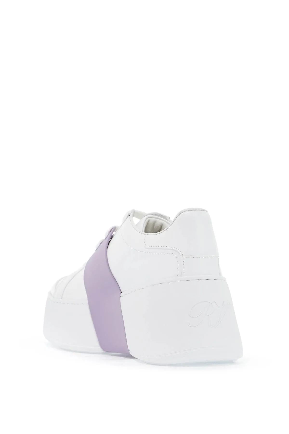 Roger Vivier    Roger Vivier Leather Viv' Skate Sneakers