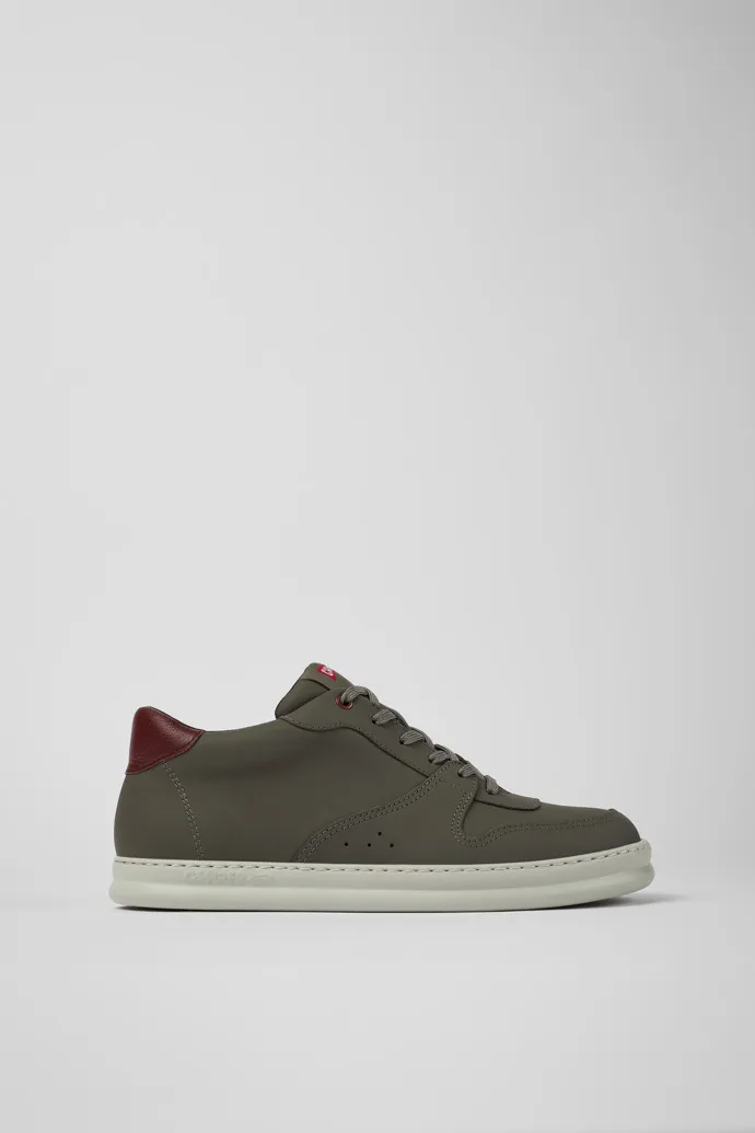 Runner Brownish gray leather sneakers for men